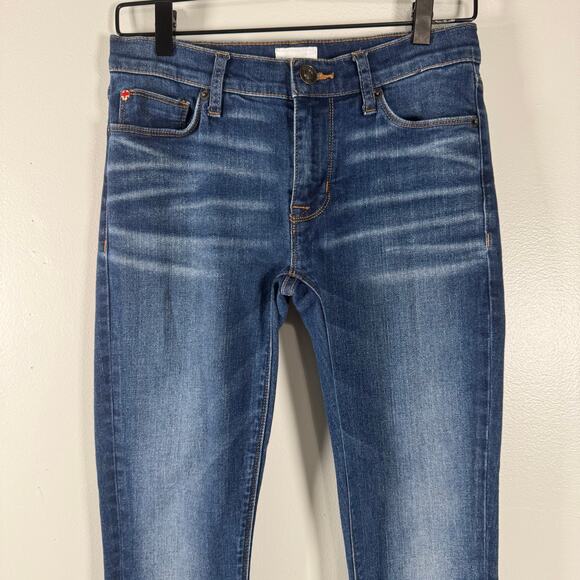 Hudson Women's Blue Stretch Krista Midrise Super Skinny Ankle Jeans Size 27 - Picture 2 of 10